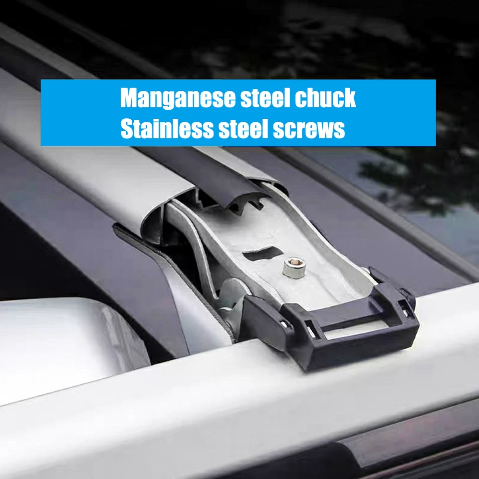 Portaequipajes barras transversales de techo negro aluminio para Ford Explorer 2011-2023 Foto 4 de 4