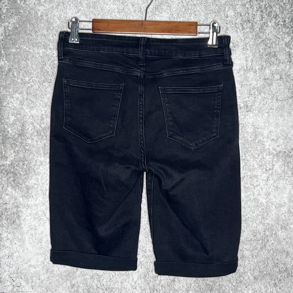 Bermudas vaqueras St John's Bay para mujer talla 4 elásticas negras lavado carbón Foto 2 de 4