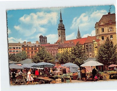 Postcard Viktualienmarkt Munich Germany