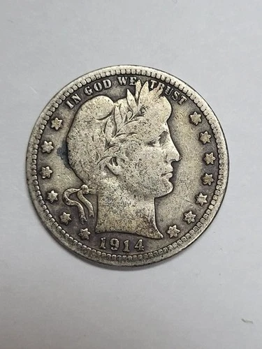 1914 Barber Quarter FULL LIBERTY