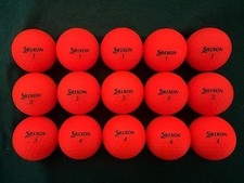 15 SRIXON SOFT FEEL ORANGE GOLF BALLS - MINT/NR MINT - NO LOGOS - BALLS SHOWN