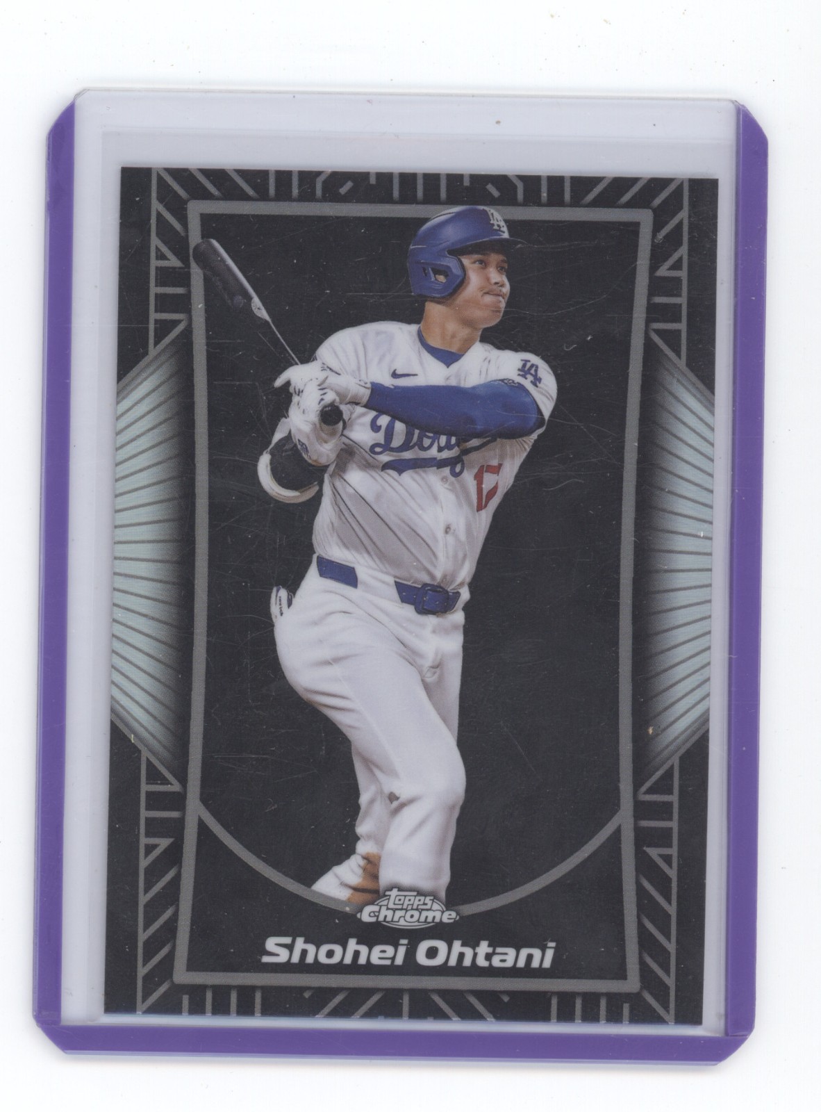 SHOHEI OHTANI 2025 TOPPS CHROME SHADOW ETCH SP LOS ANGELES DODGERS Q1887