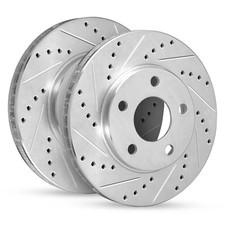 For Ford Thunderbird 65-66 R1 Concepts Drilled Slotted Front Brake Rotor Set For Ford Thunderbird 65-66 R1 Concepts Drilled Slotted Front Brake Rotor Set