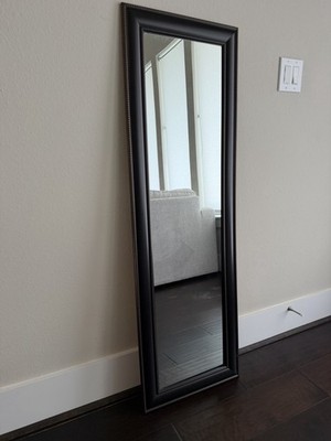 Black Framed Rectangular Accent Mirror Modern for Bedroom Living Room