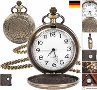Offcup Taschenuhr Vintage Taschenuhr Mit Kette Arabisch Ziffern Quarz Taschenuhr