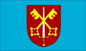Exeter Cathedral Flag Self Adhesive Vinyl Sticker