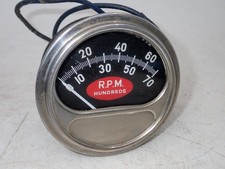 Vintage Sun 7,000 RPM Tachometer RC-70 Tach Red "Football" Dial 50s-60s WORKING
