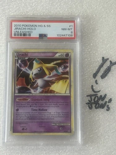 PSA 8 NM-Mint Jirachi 1/95 Unleashed Holo HeartGold & SoulSilver