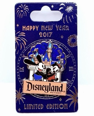 Disneyland Exclusive Happy New Year Pin 2017 Oswald & Ortensia Spinner LE 3000