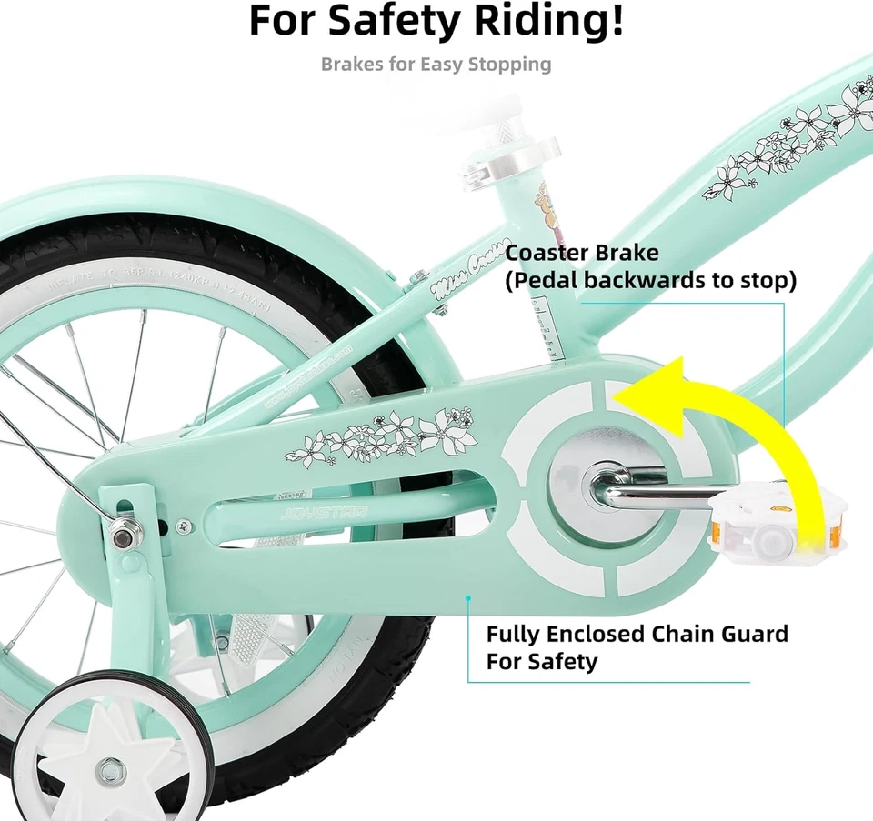 12 14 16 Inch Kids Cruiser Bike for Ages 2-7 Years Old Girls & Boys, Children'S - Image 3 of 4