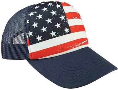 Veracco American Flag Trucker Hat Cap Mesh Back with One Size, Navy 
