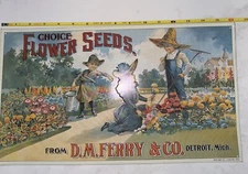 Flower Seed Sign D.M.Ferry & Co. Detroit, Mich. AAA Sign Co.