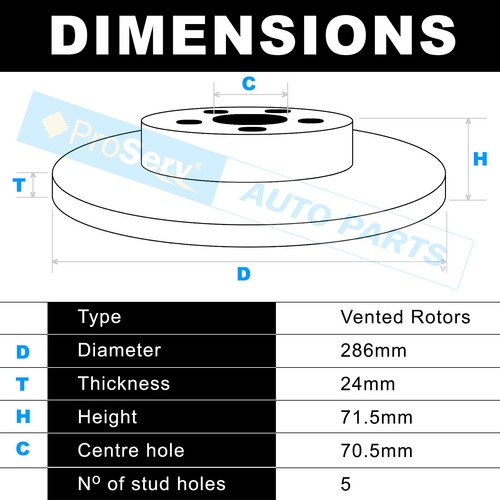 Rear Disc Brake Rotors for Ford LTD FC 1979 - 1981 - Picture 2 of 3