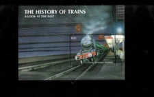 Gambia 2003 - History of Trains - Souvenir Stamp Sheet - Scott #2535 - MNH