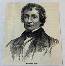 1882 magazine engraving ~ WASHINGTON IRVING, Legend of Sleepy Hollow