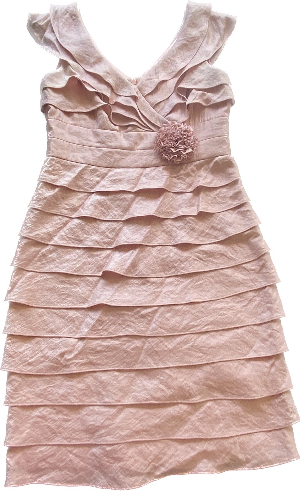 London Times Petite Blush Pink Dress Size 8P Gem