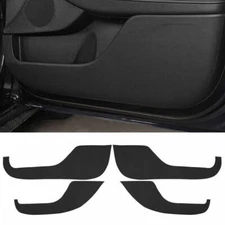 For Hyundai Sonata 20-23Leather Black Door Anti-kick Panel Guard Overlay Trim 4p
