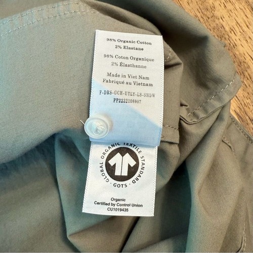 Everlane Women’s Long-Sleeve Utility Mini Dress Tunic Cotton Sage Green Size XL - Picture 7 of 9