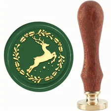 1set Brass Wax Seal Stamp with Handle for Scrapbooking Reindeer