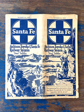 Vintage 1940s AT&SF Santa Fe Railway Los Angeles Railroad Terminal Map/Chart