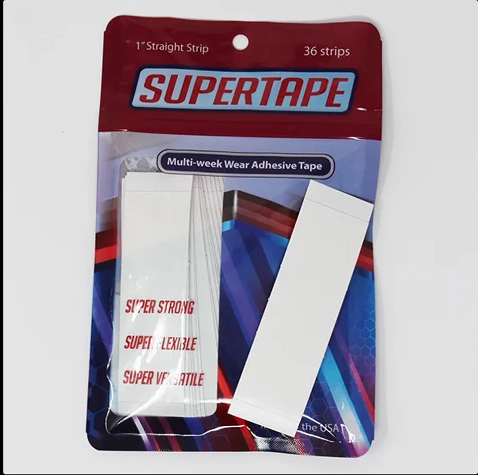 36 Strips Toupet Klebeband SUPERTAPE Perücke Klebestreifen Tape doppelseitig USA