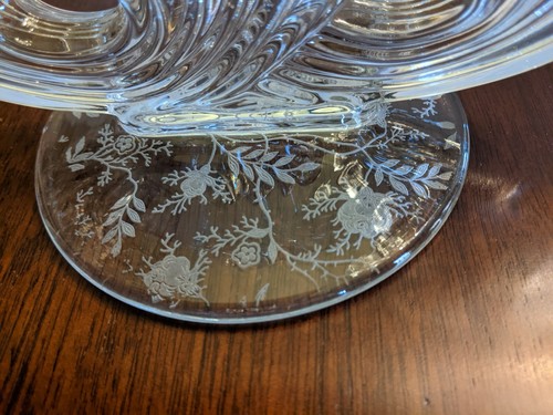 Fostoria Chintz Double Candleholder - Picture 3 of 4