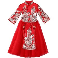 Chinese Girls' Hanfu Festive New Year's Clothing Children's Cheongsam Dresses