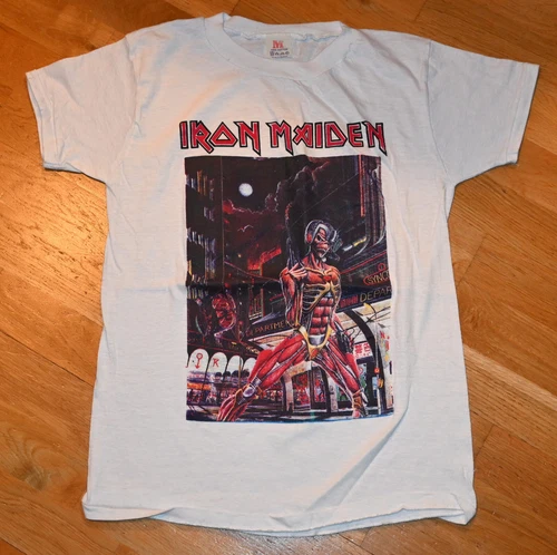 IRON MAIDEN Rare! concert 87 Euro Tour tee shir 1980s vintage concert t-shirt, vintage, single stitch, B+ condition