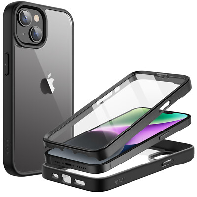 JETech Case for iPhone 14 6.1-Inch with Built-in Tempered Glass Screen Protector