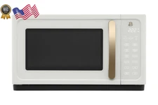 1.1 Cu Ft 1000 Watt Sensor Microwave Oven White Icing by Drew Barrymore NEW