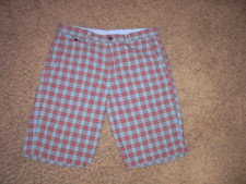 J. CREW colorful Plaid lightweight cotton SHORTS Size 34