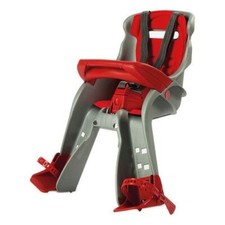 Seggiolino bici anteriore ORION argento rosso 15 kg OkBaby