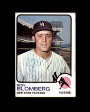 Ron Blomberg Signed 1973 Topps New York Yankees Autograph