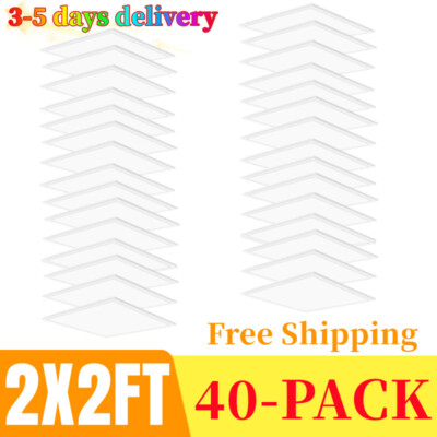2x2 LED Flat Panel Light Fixture, 100-277V 24x24 LED Drop Ceiling Lights Fixture