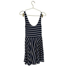 Forever 21 Blue & White Striped Sleeveless Tank Dress Womans Size S 561