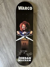 Warco Skateboard Jordan Maxham Chucky Signed Deck, NOS, Rare, Baker, Plan B