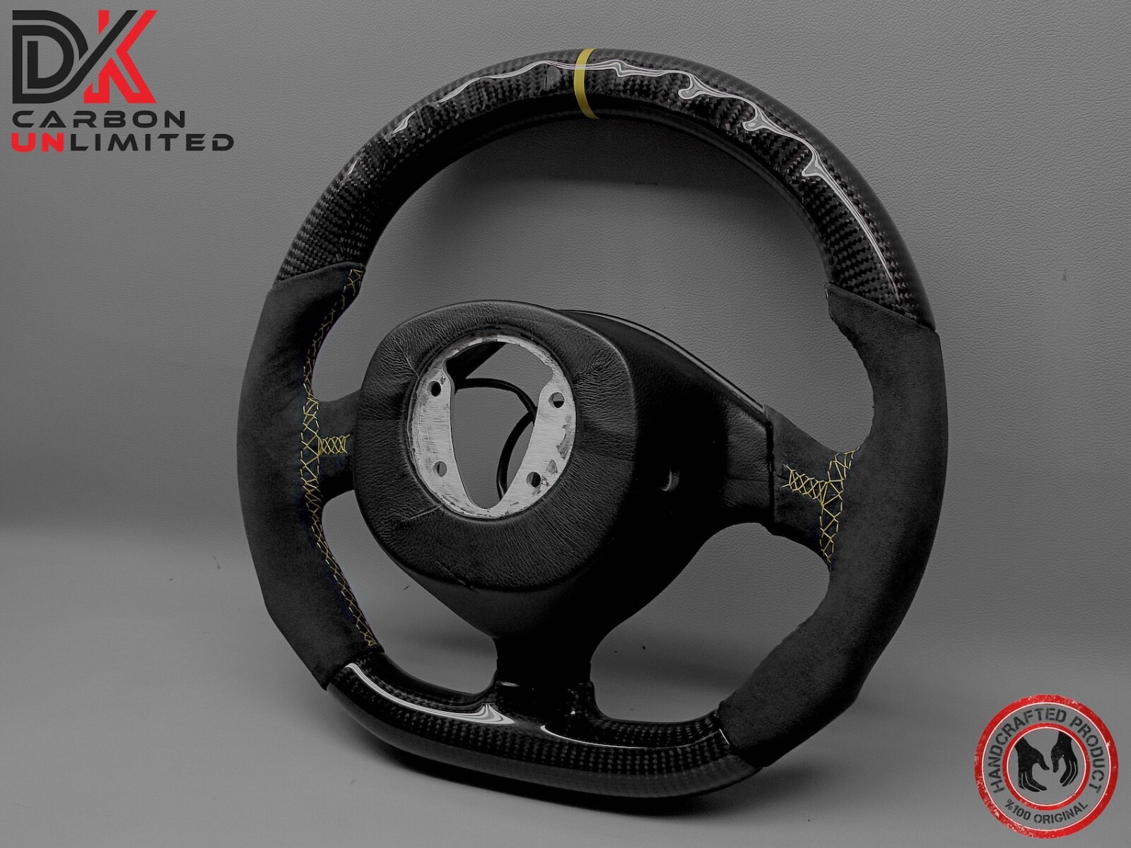 Lamborghini Murcielago LP670 LP650 LP640 Yellow Ring Carbon Steering Wheel v3