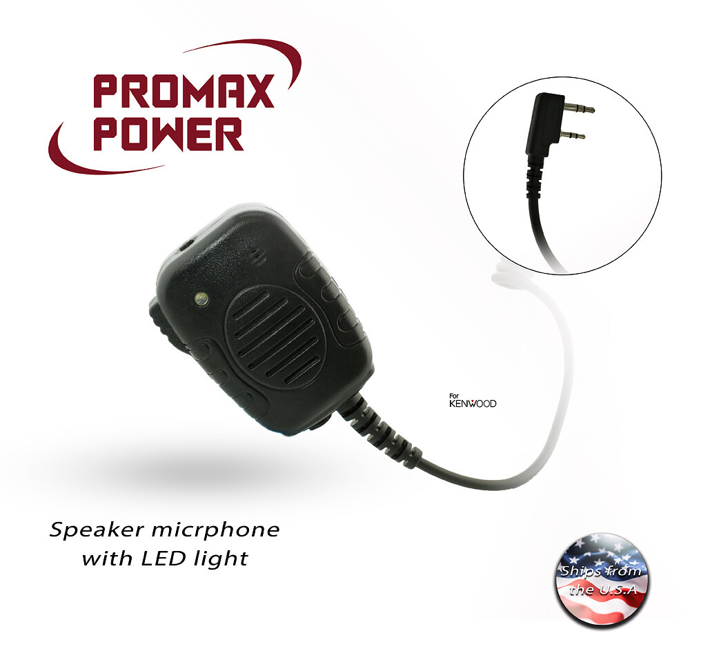 Handheld PTT Shoulder Speaker Mic for Kenwood Baofeng 2-Way Radios