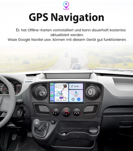 Navigation Autoradio GPS+Rückfahrkamera Für Nissan NV400 Bus Kasten Pritsche Van - Picture 8 of 14