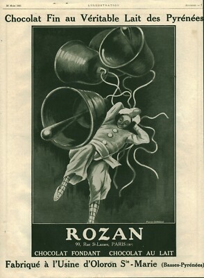 Alte Reklame Schokolade Rozan 1921 aus Zeitschrift