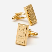 Fashion Gold Brick Mens Cufflinks Geometric Cuff Link for Men Wedding Party Gift