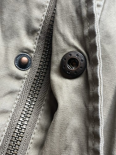 Volcom Hooded Flannel Lined Jacket Men’s Large Khaki Distressed Plaid Inside - Picture 11 of 19