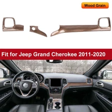 Wood Grain Center Console Dashboard Panel Trim For Jeep Grand Cherokee 2011-20