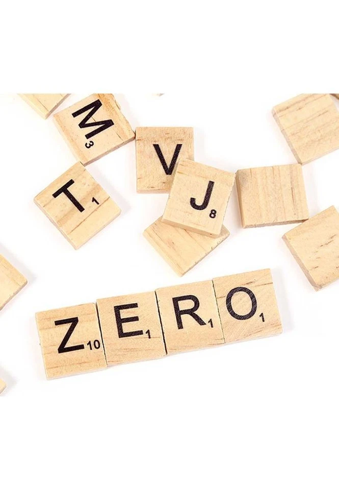 WOODEN SCRABBLE TILES CHOOSE YOUR OWN LETTERS FOR CRAFTS WOOD BLACK ALPHABETS-UK - Image 3 of 4