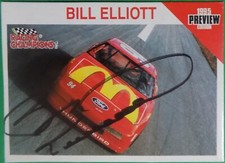 Bill Elliott McDonalds 1995 Autographed Card