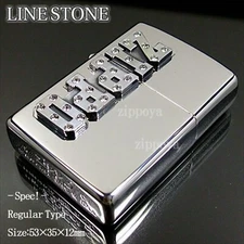 Zippo Rhinestone Metal Swarovski Logo Silver Oil Lighter Regular Case Japan