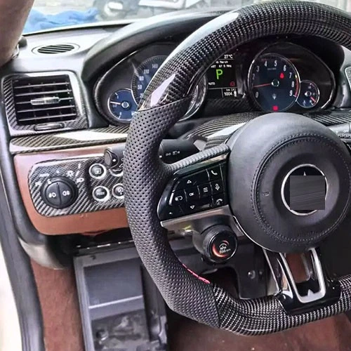 Full Carbon Fiber Headlight Switch Cover for Maserati GranTurismo GC MC 08-19 - Image 3 of 4