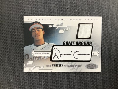 2003 Fleer Hot Prospects #115 Daniel Cabrera Rookie Patch Auto /400 Baltimore