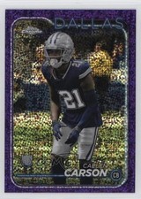 2024 Topps Chrome Rookies Purple Speckle Refractor /275 Caelen Carson #276 1fa4