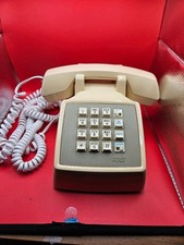 Vintage Desktop AT T Traditional 100 White Push Button Working Telephone